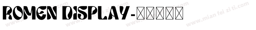 ROMEN DISPLAY字体转换